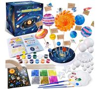 UNGLINGA Solar System Model Foam Ball Kit with 9 Size Foam Balls, Painting DIY Planets Toys for Kids Learn School Project Space Science S.T.E.M Educational Gift Idea for Boys Girls