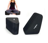 Ungloo Supportive Yoga Block Wedges for Seated Meditation - Elevates Knees, Relieves Hip Pressure, and Supports Comfortable Posture (Black, Medium)