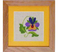 UNGROL Coleshill Collection Pansy Starter Crewel Embroidery Kit