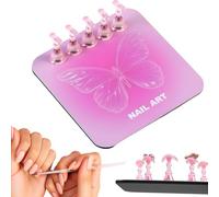 Ungtyb Acrylic Nail Holder - Display Stand for Practice Storage | Clear with Detachable Base, Stable Grip for Training Manicure Tips and Salon Organization Clear Acrylic Build