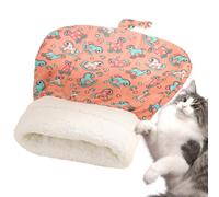 Ungtyb Adorable Design Cat Sleeping Bag, Plush Cat Warm Bed, Semi Enclosed Cat Bed, Decorative Cat Bed 35 x 30 x 6 cm for Winter, Cold Weather, Home, Living Room, Bedroom, Pink, Blue Color