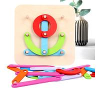 Ungtyb Alphabet Puzzle - Building Blocks 2 Year Old | Stacking Pegboard Learning Shapes Perfect for Motor Skill, Boys, Girls, Play, Birthday, Christmas or Classroom Use, 350g