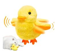 Ungtyb Duck Design Catnip Toys for Cats, Touch Activated Sound Catnip Toys, Rechargeable Catnip Toy, Sturdy Plush Cat Toys 16 X 11.43 Cm for Pet Cats, Indoors, Yellow Color