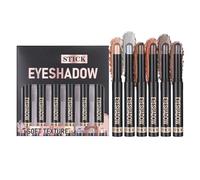 Ungtyb Eyeshadow Stick Set, 6 Piece Cream Pencil Shimmer Crayons, Long Lasting Waterproof Eye Brightener Multi Color for Women, Girls, Wedding, Party, Travel, Daily Makeup