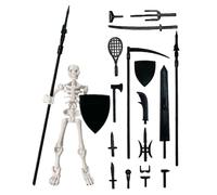 Ungtyb Halloween Skeleton Figurine, Movable Bone Model, Realistic Desktop Prop, Durabled Human Skeleton Decoration for Display, Teaching, Entryway, Home, Party Use, 1.38x0.59x5.12 Inches