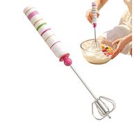 Ungtyb Handheld Mixer,Cordless Press Rotary Non-Slip Handle,Egg Whisker Handheld Blender Wand | for Milk Coffee Drink Cream Flour Sauce Home Kitchen Restaurant Camping