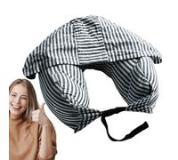 Ungtyb Hooded Travel Pillow, U Shaped Neck Support, Airplane Cotton Pillow, Soft Cotton U Shaped Hoodie Pillow Designed for Train, Bus, and Airplane Travel (1 Piece)