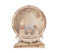 Ungtyb Indoor Nativity Set, Christmas Fireplace Decor, LED Nativity Decor, Christmas Wooden Ornaments, Lighted Nativity Scene Indoor Decoration For Home