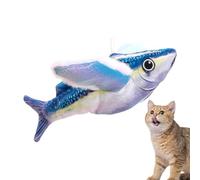 Ungtyb Interactive Chirping Fish Toy, Realistic Flopping Cat Toy, Touch-Activated Sound Movement, Rechargeable Keeping Indoor Cats Active Kittens, 6 x 28 x 6 cm, Multicolour