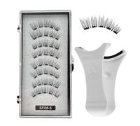 Ungtyb Magnets False Eyelashes, No Glue Needed Reusable Magnetic Lashes with Applicator, Wispy False Eyelashes, Easy to Wear Natural Look Magnetic Lashes for Bigger and Brighter Eyes