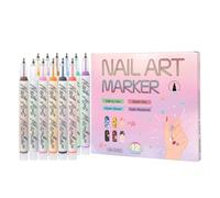 Ungtyb Markers for Nail | 12-Colors Quick-Drying Waterproof Manicure Painting - 0.7mm Nail Varnish Pens Set - for Acrylic Girls Sculpting Point Dotting Drawing Home Salon Beauty & Personal Care