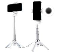 Ungtyb Phone Tripod, Portable Selfie Stick, Adjustable Stand, Wireless Remote, 360° Rotatable Mount for Travel Friendly Smartphone Compatibility, 90 x 20 x 20 mm