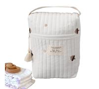 Ungtyb Portable Design Diaper Bag, Multifunctional Diaper Storage, Cartoon Diaper Bag, Diapers Organizing Pouch 36x28x8cm for Indoor, Outdoor, Travels, Present, White Color