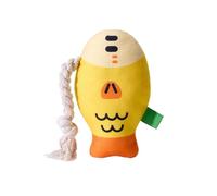 Ungtyb Puffhead Fish Design Plush Chew Toys, Soft Squeaky Dog Toy, Adorable Interactive Dog Toy, Durable Plush Dog Teeth Toy 20x13x3cm for Small Dogs, Home, Indoor, Green, Yellow, Purple Color