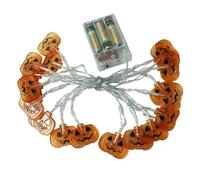 Ungtyb Pumpkin String Lights Decor, Ghost-Faced Halloween Lighting Strands, Festive LED Illumination, Spooky Holiday Accent for Tree, Fence, Wall, Patio, Indoor Room, Garden, Windowsill Use