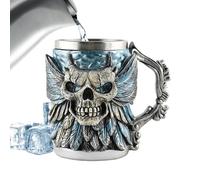 Ungtyb Skull Cup 17 Oz Halloween Skeleton Design Resin Bar Medieval Decor