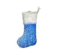 Ungtyb Sleek Design Christmas Stocking Bag, Sturdy Glitter Stocking, Festive Plush Stocking, Decoration Sequin Christmas Stockings for Indoor, Outdoor, Present, Blue, Red, Green Color