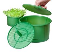 Ungtyb Sprouter Tray - Double Layer Mesh Seed Germination Kit for Greens Beans Seeds Indoor Outdoor Gardening | Large Capacity Breathable Design Hydroponic Starter Propagator Home Use