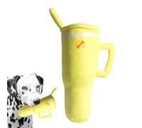 Ungtyb Squeaky Design Dog Toy Plush, Chewing Plush Toy, Sturdy Squeaky Pet Toy, Interactive Squeaky Dog Toys 30 x 14 x 9 cm for Puppies, Dogs, Pet, Home, Indoors, Outdoor, Blue, Yellow Color