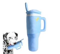 Ungtyb Squeaky Design Dog Toy Plush, Chewing Plush Toy, Sturdy Squeaky Pet Toy, Interactive Squeaky Dog Toys 30x14x9cm for Puppies, Dogs, Pet, Home, Indoors, Outdoor, Blue, Yellow Color