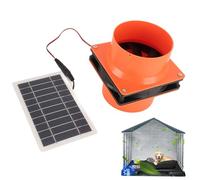 Ungtyb Temperature Controlled Attic Fan, Solar Roof Vent Fan 50W Silent Greenhouse Fan, Solar Powered Outdoor Fan for Yacht, RV, Kitchen, Cabin, Chimneys