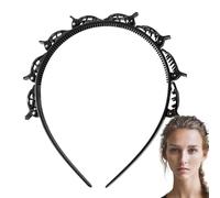 Ungtyb Toothed Headband Braid Tool, Hair Band with Clip - Fashion Hair Band with Clip, Toothed Braid Tool - Professional Braided Bangs Clip for