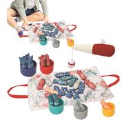 Ungtyb Toys for First Years, Fabric Game with Stackable Cups | Educational Activities for Preschool Recognition Interaction Parent Child at Home and on the Go