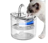Ungtyb Water Fountain for Cats - Easy to Clean Silent for Water, Transparent Dispenser 2L for Hydration Puppies and Kittens in the House