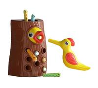 Ungtyb Woodpecker Toy,Magnetic Learning Worm Game - Bird Feeding Games - for Travel Classroom Road Trip Stocking Stuffer School Boys Girls