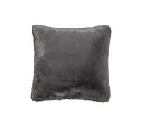 UnHide Squish - Faux Fur Pillow - Extra Soft Throw Pillow - Square Shaped Pillow, Polyester Fill - Machine Washable - Perfect for Living Room, Bedroom, or Guest Room - 20” x 20” - Charcoal Charlie