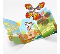 Unhinged 3D Musical Flying Butterfly Birthday Card - Funny Surprise Prank Cards for Men & Women - Screaming Shaking Goat Pop Up Card for Him, Her - Exploding Butterfly, Funny, Humorous Joke Card