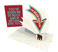Unhinged ‘Bear Minimum’ 3D Pop-Up Cards Funny Dad Birthday Card Anniversary Cards Dad Birthday Card Funny Thank You, Cards for Dad Witty Silly Joke Greeting