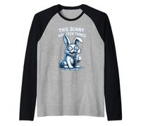 Unhinged Bunny Has Seen Things Easter Rabbit Raglan Baseball Tee