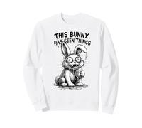 Unhinged Bunny Has Seen Things Easter Rabbit Sweatshirt