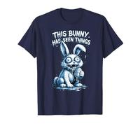 Unhinged Bunny Has Seen Things Easter Rabbit T-Shirt