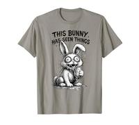 Unhinged Bunny Has Seen Things Easter Rabbit T-Shirt