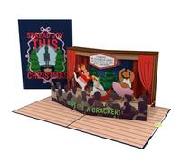 Unhinged Buttcracker Funny Christmas Card with 3D PopUps - Cheeky Adult Humour Xmas Card - Unique Nutcracker Joke Card for Him, Her & Secret Santa