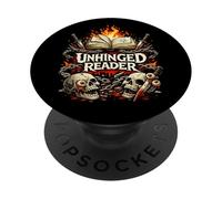 Unhinged Reader Horror Book Lover Dark Gothic PopSockets Adhesive PopGrip