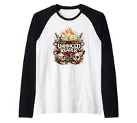 Unhinged Reader Horror Book Lover Dark Gothic Raglan Baseball Tee