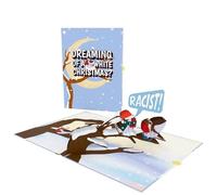 Unhinged White Christmas Pop-Up Card - Funny Rude Adult Humour Christmas Card - Cheeky 3D Snowman Surprise for Friends & Secret Santa