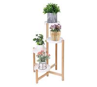 unho Corner Plant Stand Indoor, 4 Tier Plant Display Shelf Bamboo Plant Pot Stand Holder Tall Flower Stand Rack for Indoor Home Decor