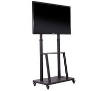 unho Heavy Duty Mobile TV Stand for 32-80 Inch LED OLED LCD Screens, Rolling TV Cart with 360° Lockable Wheels & Height Adjustable Shelf, Max VESA 600x400mm, Holds up to 65kg, Black No-Drill Solution