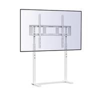 UNHO White TV Floor Stand: Free Standing TV Mount Bracket Height Adjustable Tall TV Stand for 32”-85” Flat Panel LED LCD Screens Max VESA 800x600 up to Loading Weight 40KG