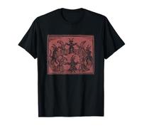 Unholy Occult Dark Dance Goth Horror Aesthetic Woodcut T-Shirt