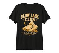Unhurried Adventures Vintage Camping Duck Exploring Slowly Premium T-Shirt