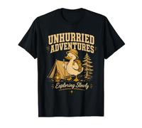 Unhurried Adventures Vintage Camping Duck Exploring Slowly T-Shirt