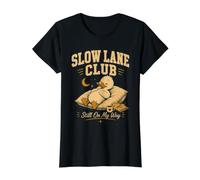Unhurried Adventures Vintage Camping Duck Exploring Slowly Value Graphic T-Shirt, Women, Black, S