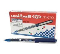 Uni-Ball 162552000 0.5 mm Nib UB-150 Eye Micro Rollerball Pen - Blue (Pack of 12)