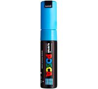 uni-ball 181353 Marker Uni POSCA Wide Bullet Tip Light Blue | Wide tip for smooth full coverage on large projects, water-based opaque paint for 50+ surfaces, quick-drying, ACMI-certified