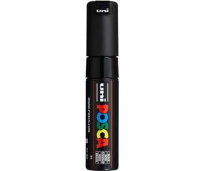 Uni-Ball 182699 - POSCA marker met brede wigpunt, PC-8K, zwart, 1 stuk